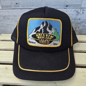 Vintage Gold Pan Trucker Hat Whitehorse Yukon Snapback Cap